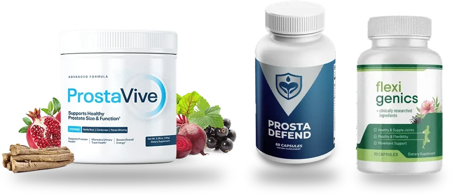 ProstaVive, Prosta Defend and Flexigenics containers
